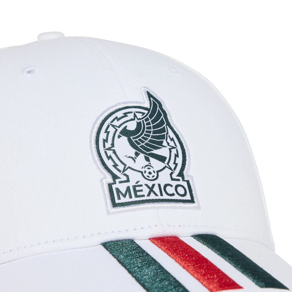 Mexico National Team Unisex FIFA x World Cup 2026 3 Stripes Baseball Adjustable Hat - White discount
