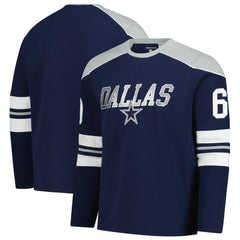 Dallas Cowboys G-III Sports by Carl Banks Adaptive Lord Stanley Crewneck Sweatshirt - Navy online