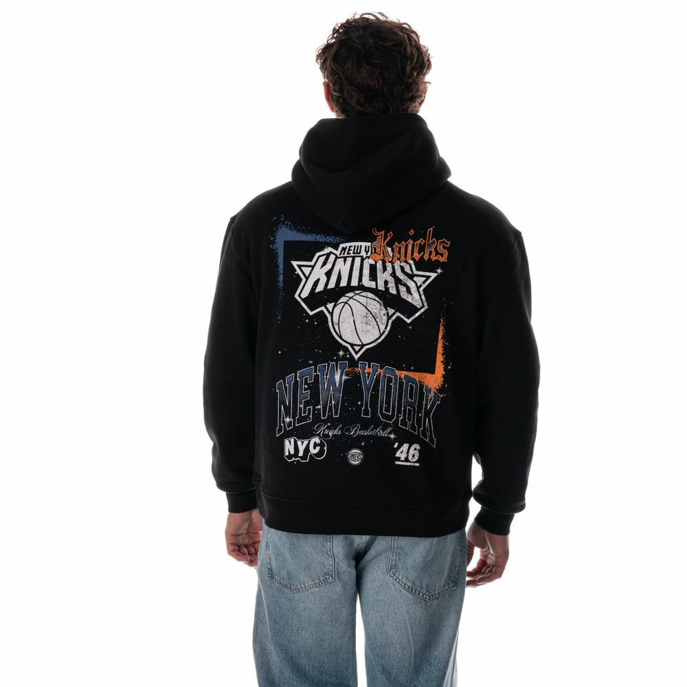 New York Knicks The Wild Collective Unisex Splatter Premium Hoodie - Black on sale