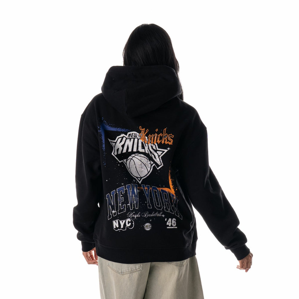 New York Knicks The Wild Collective Unisex Splatter Premium Hoodie - Black on sale