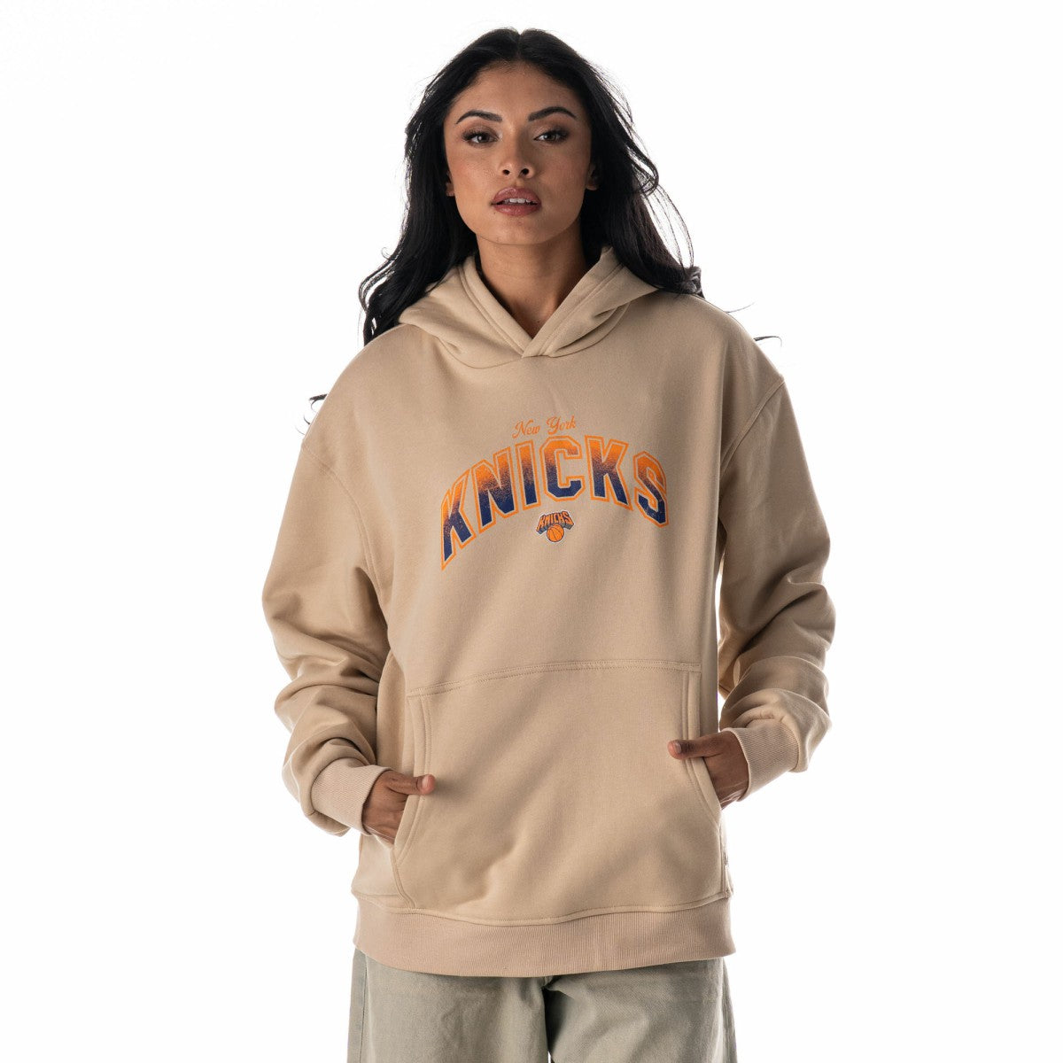 New York Knicks The Wild Collective Unisex Mantra Premium Hoodie - Tan sale