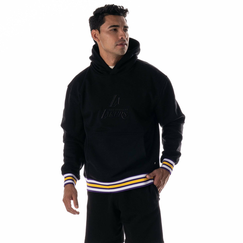 Los Angeles Lakers The Wild Collective Unisex Custom Rib Tonal Premium Hoodie - Black cheap