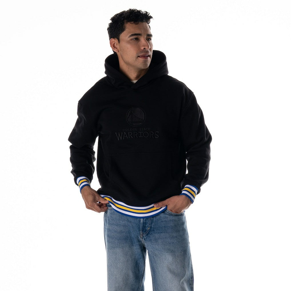 Golden State Warriors The Wild Collective Unisex Custom Rib Tonal Premium Hoodie sale - Black outlet