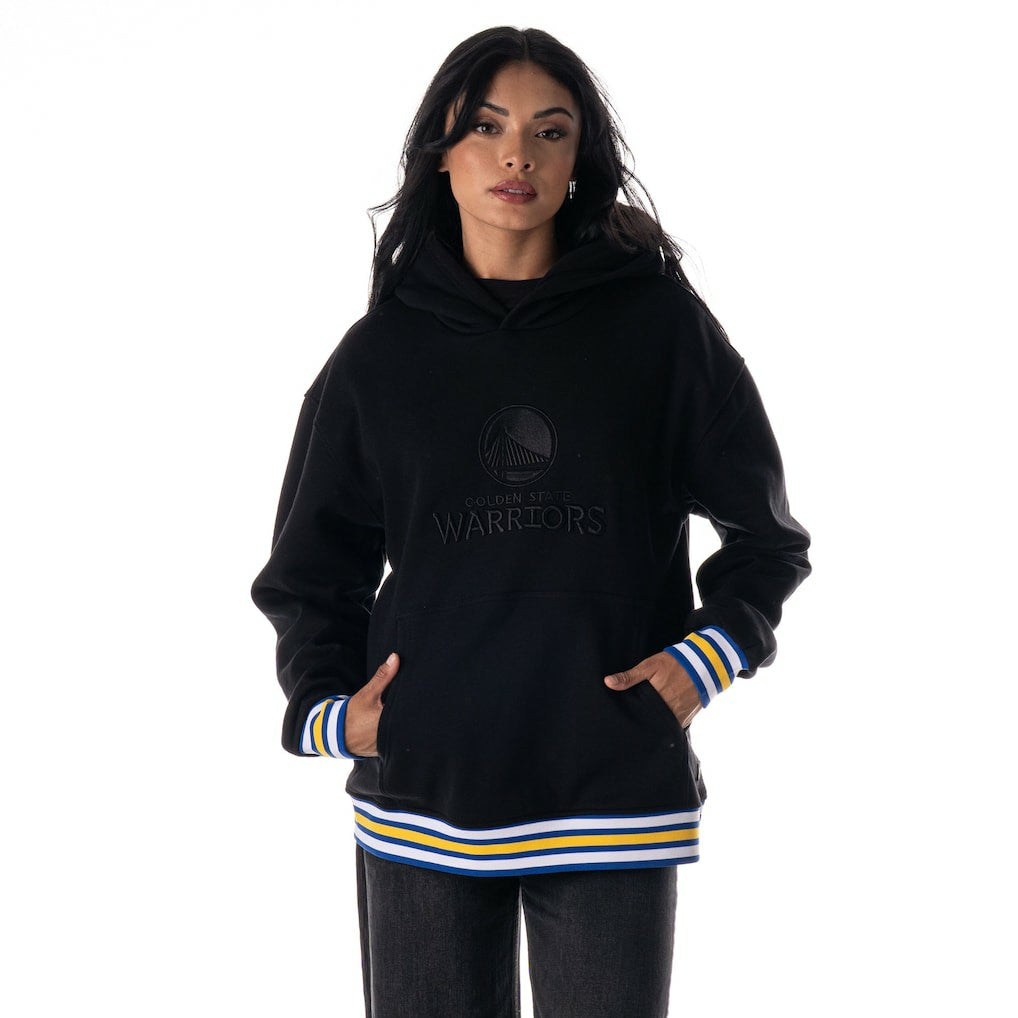 Golden State Warriors The Wild Collective Unisex Custom Rib Tonal Premium Hoodie sale - Black outlet