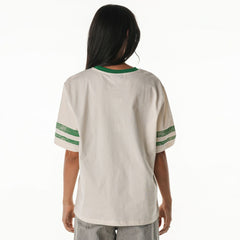 Boston Celtics The Wild Collective Women's Vintage Drop Shoulder Oversized Boyfriend T-Shirt - Cream outlet