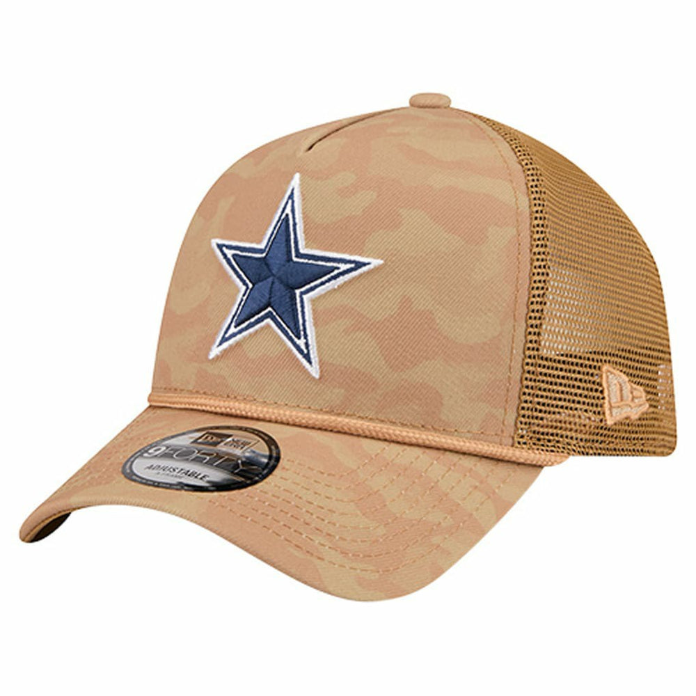 Dallas Cowboys New Era Wheat Camo 9FORTY Trucker Adjustable Hat - Tan online