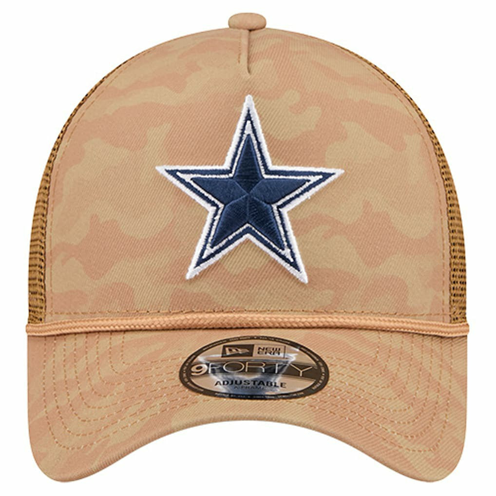 Dallas Cowboys New Era Wheat Camo 9FORTY Trucker Adjustable Hat - Tan online