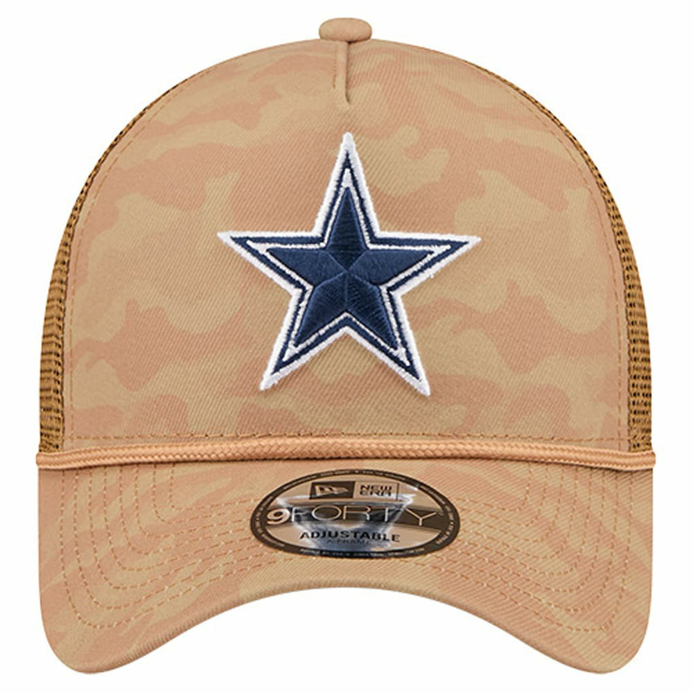 Dallas Cowboys New Era Wheat Camo 9FORTY Trucker Adjustable Hat - Tan online