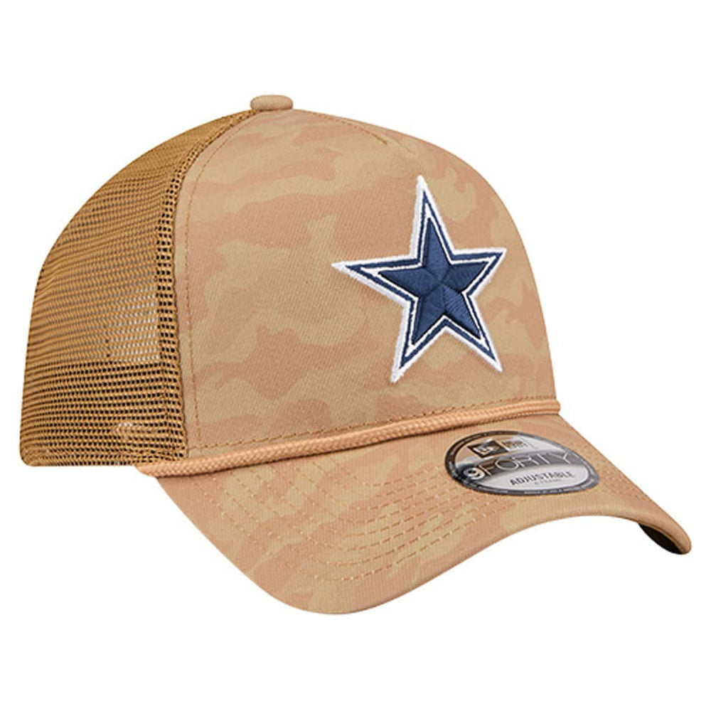 Dallas Cowboys New Era Wheat Camo 9FORTY Trucker Adjustable Hat - Tan online