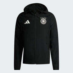 Germany National Team FIFA x World Cup 2026 Tiro Travel Raglan Full-Zip Windbreaker Hoodie - Black cheap