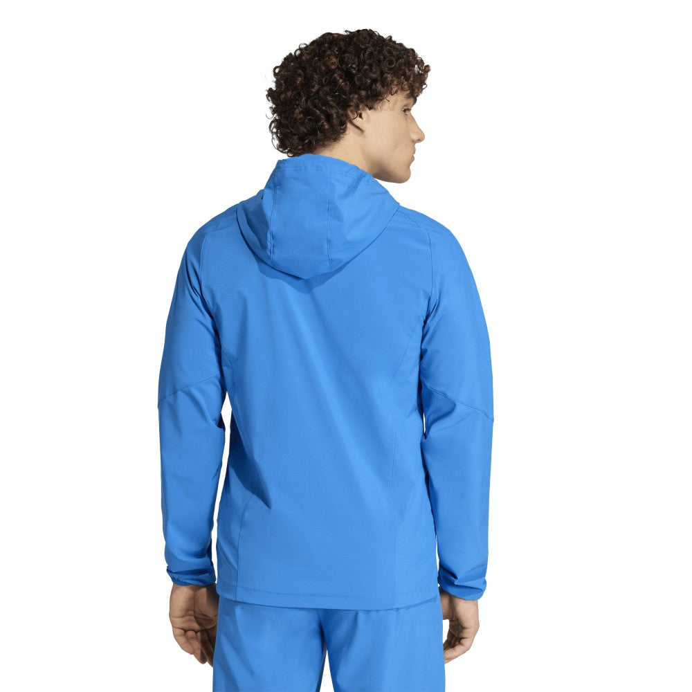 Colombia National Team FIFA x World Cup 2026 Tiro Travel Raglan Full-Zip Windbreaker Hoodie - Blue cheap