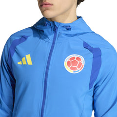 Colombia National Team FIFA x World Cup 2026 Tiro Travel Raglan Full-Zip Windbreaker Hoodie - Blue cheap