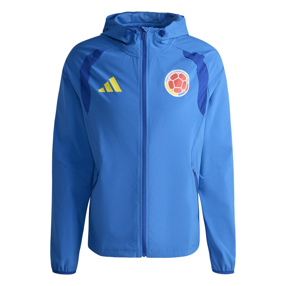 Colombia National Team FIFA x World Cup 2026 Tiro Travel Raglan Full-Zip Windbreaker Hoodie - Blue cheap