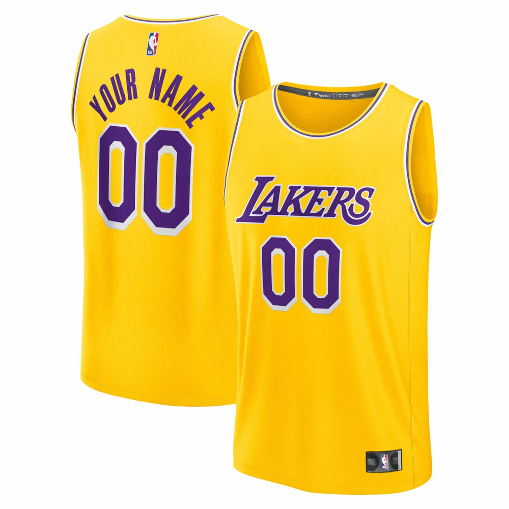 Los Angeles Lakers Fast Break Custom Jersey - Icon Edition - Gold discount