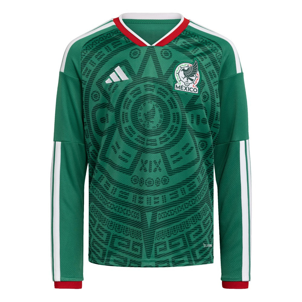 Mexico National Team Youth FIFA x World Cup 2026 Home Replica Long-Sleeve Jersey - Green sale