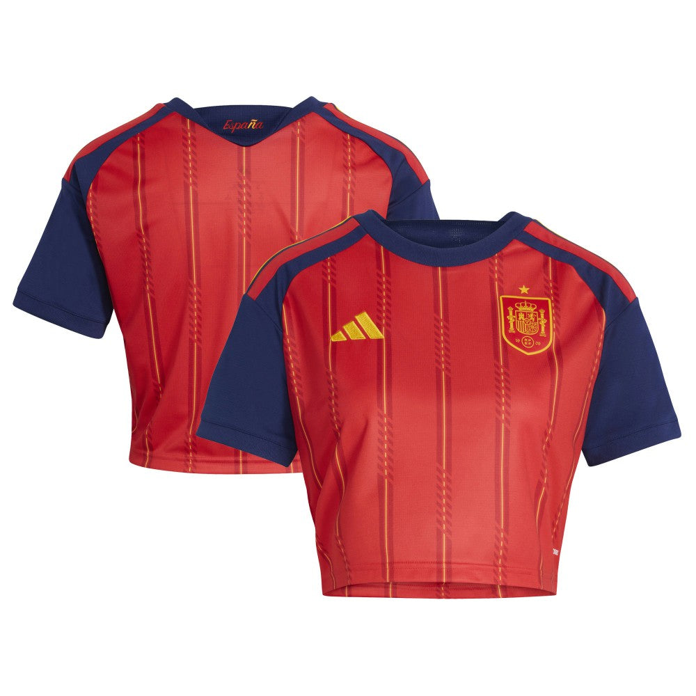 Spain National Team Women's FIFA x World Cup 2026 Home Cropped Replica Jersey - Red shop