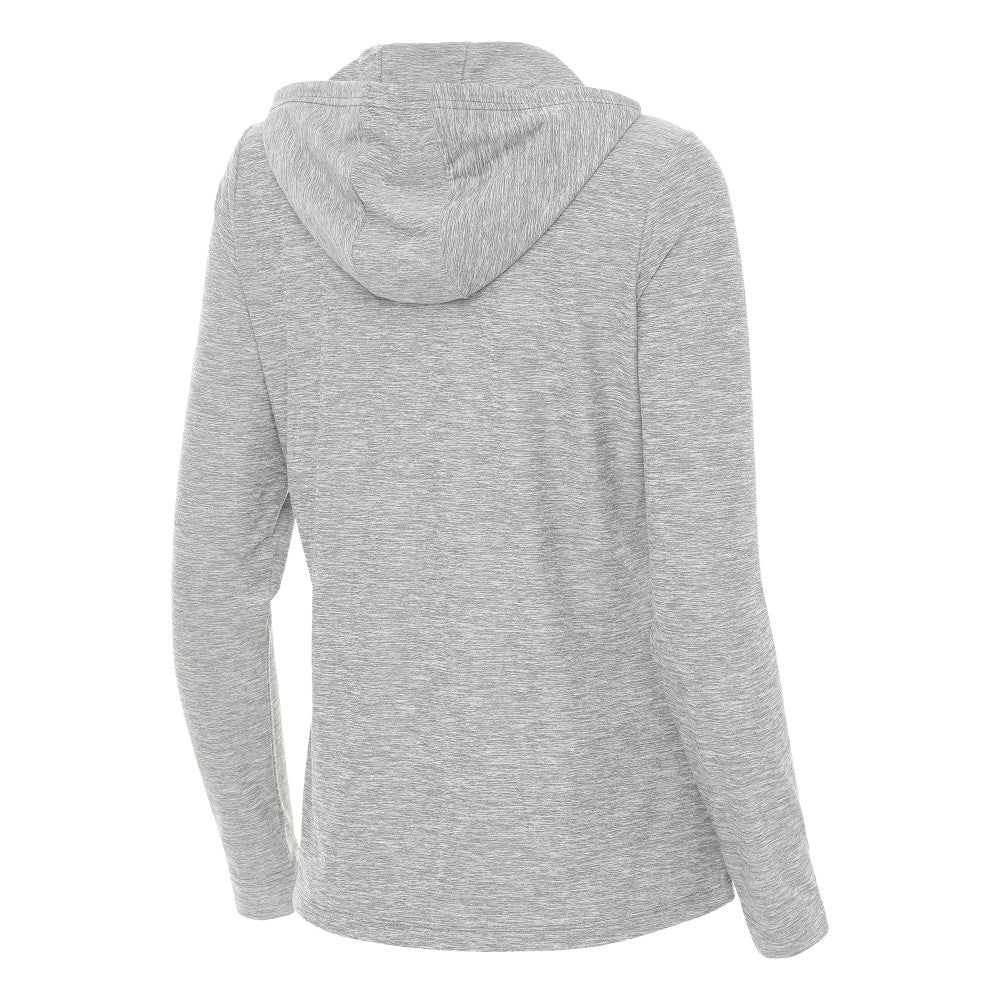 Kansas City Royals Antigua Women's Daybreak Quarter-Zip Hoodie Heather Gray