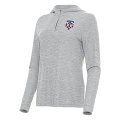 Minnesota Twins Antigua Women's Daybreak Quarter-Zip Hoodie Heather Gray