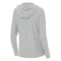 New York Mets Antigua Women's Daybreak Quarter-Zip Hoodie Heather Gray