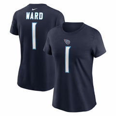 Cameron Ward Tennessee Titans Women's Name & Number T-Shirt - Navy sale