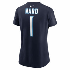 Cameron Ward Tennessee Titans Women's Name & Number T-Shirt - Navy sale