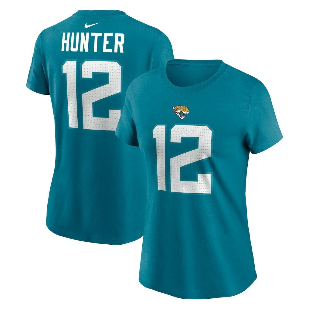 Travis Hunter Jacksonville Jaguars Women's Name & Number T-Shirt - Teal sale