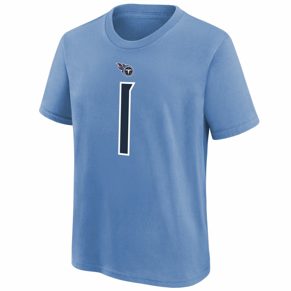 Cam Ward Tennessee Titans Youth 2025 NFL Draft First Round Pick Name & Number T-Shirt - Navy discount