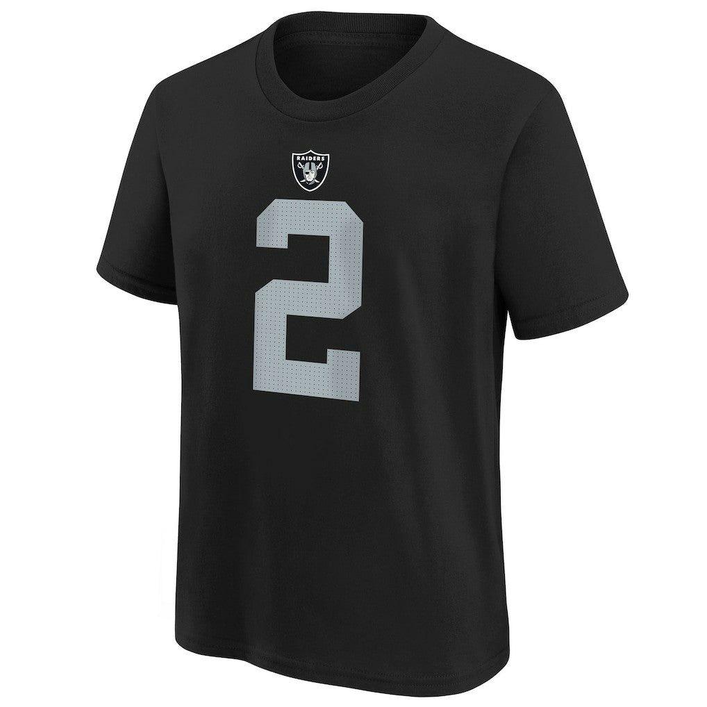 Ashton Jeanty Las Vegas Raiders Youth 2025 NFL Draft First Round Pick Name & Number T-Shirt - Black sale