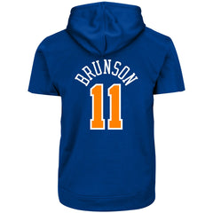 Jalen Brunson New York Knicks Big & Tall Short Sleeve Hoodie - Blue outlet