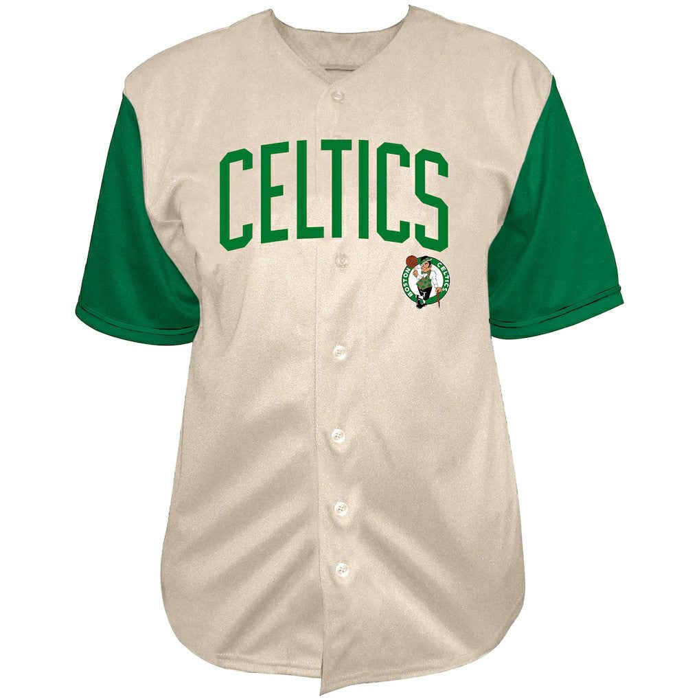 Jayson Tatum Boston Celtics Baseball Jersey - Cream cheap