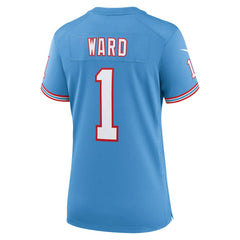 Cam Ward Tennessee Titans Women's 2025 NFL Draft 2nd Alternate Game Jersey - Light Blue discount