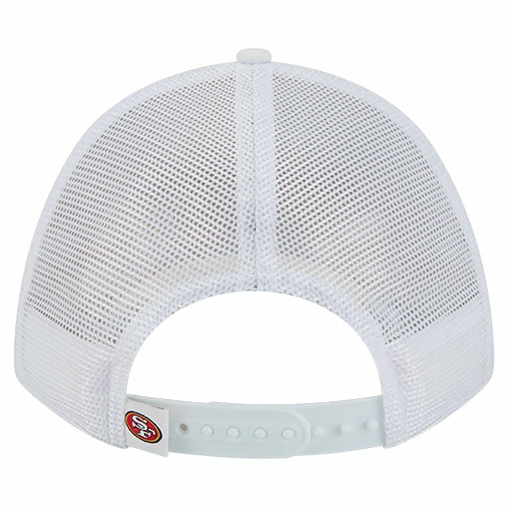San Francisco 49ers New Era NFL 9FORTY A-Frame M-Crown Adjustable Trucker Hat - White for sale