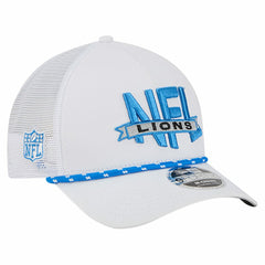 Detroit Lions New Era NFL 9FORTY A-Frame M-Crown Adjustable Trucker Hat - White sale