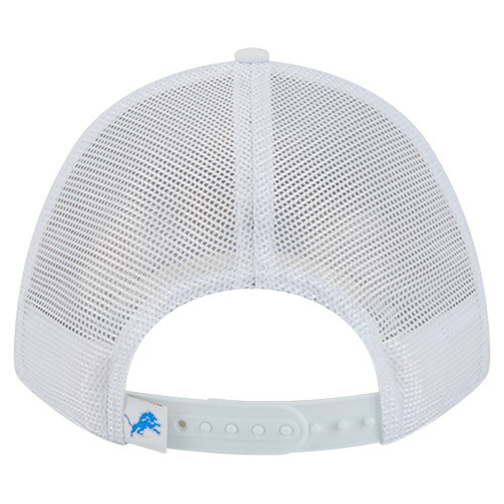 Detroit Lions New Era NFL 9FORTY A-Frame M-Crown Adjustable Trucker Hat - White sale