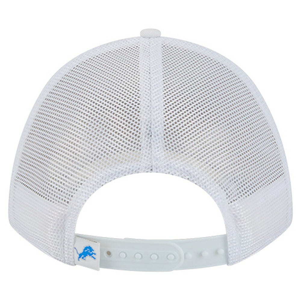 Detroit Lions New Era NFL 9FORTY A-Frame M-Crown Adjustable Trucker Hat - White sale