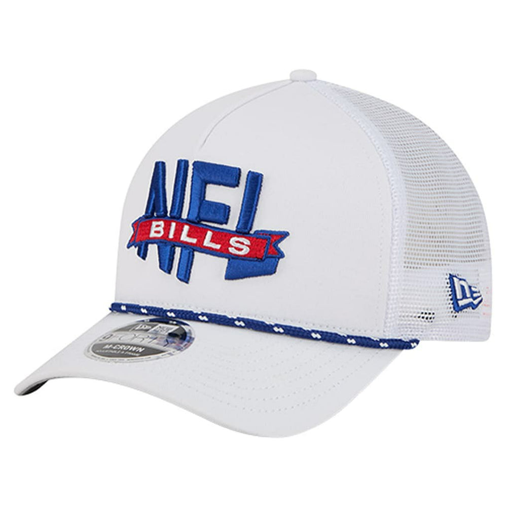 Buffalo Bills New Era NFL 9FORTY A-Frame M-Crown Adjustable Trucker Hat - White on sale