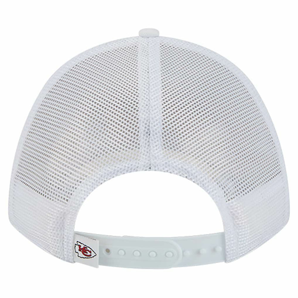 Kansas City Chiefs New Era NFL 9FORTY A-Frame M-Crown Adjustable Trucker Hat - White discount