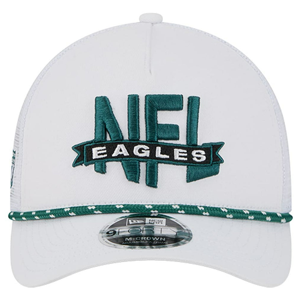 Philadelphia Eagles New Era NFL 9FORTY A-Frame M-Crown Adjustable Trucker Hat - White outlet