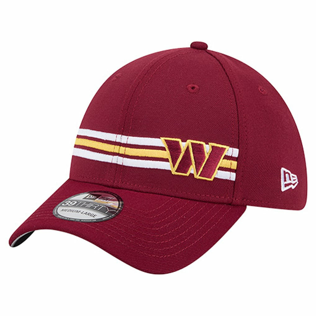 Washington Commanders New Era Stripes 39THIRTY Flex Hat - Burgundy online