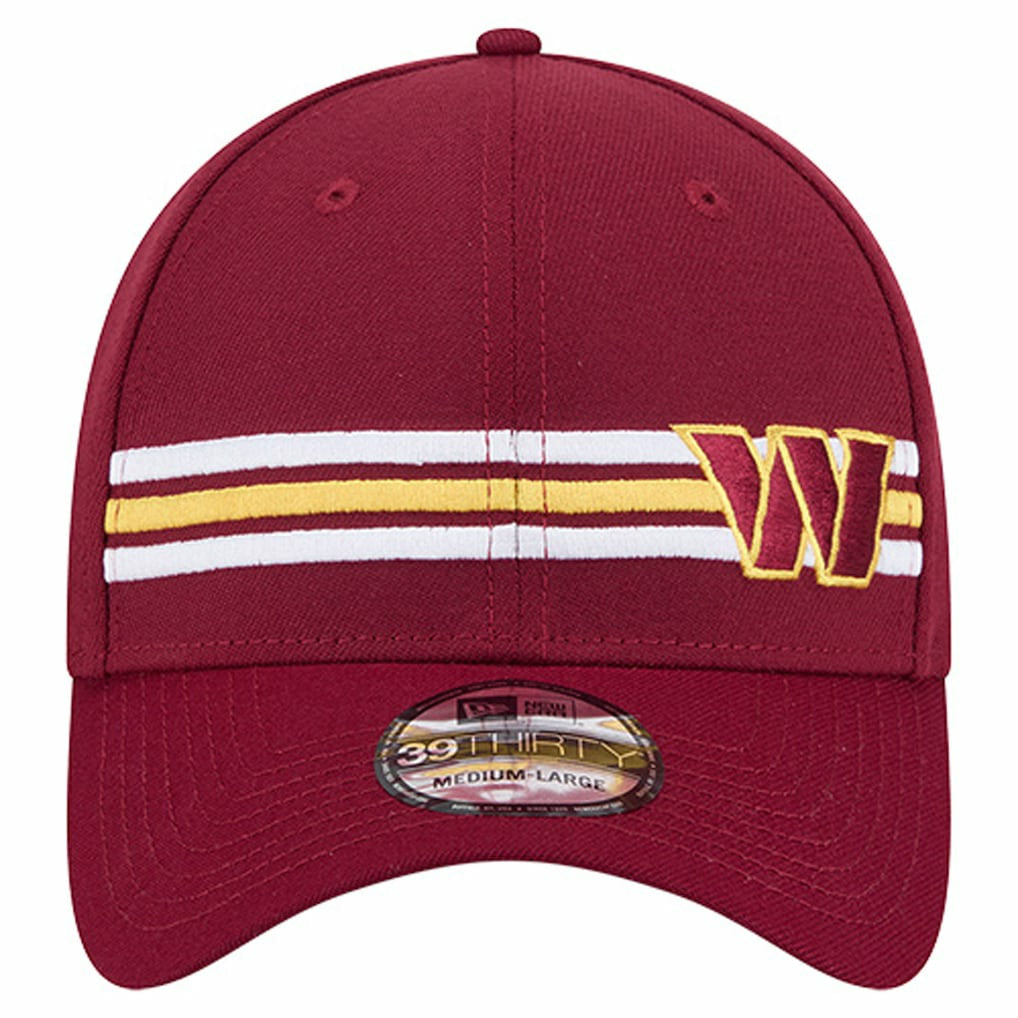 Washington Commanders New Era Stripes 39THIRTY Flex Hat - Burgundy online