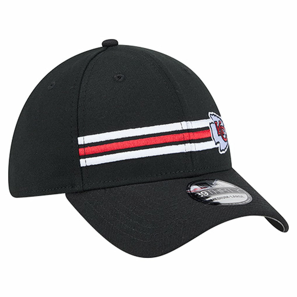 Kansas City Chiefs New Era Stripes 39THIRTY Flex Hat - Black sale