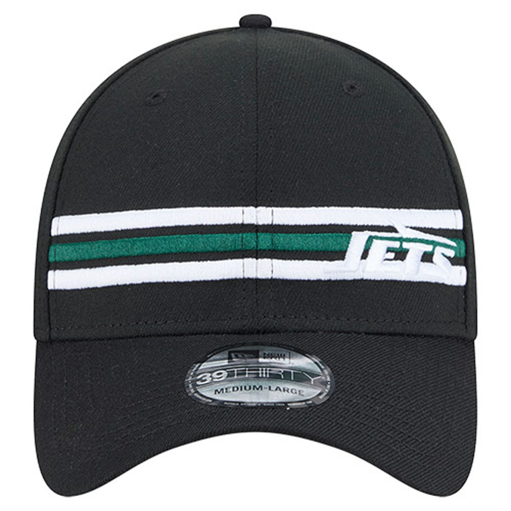 New York Jets New Era Stripes 39THIRTY Flex Hat - Black online