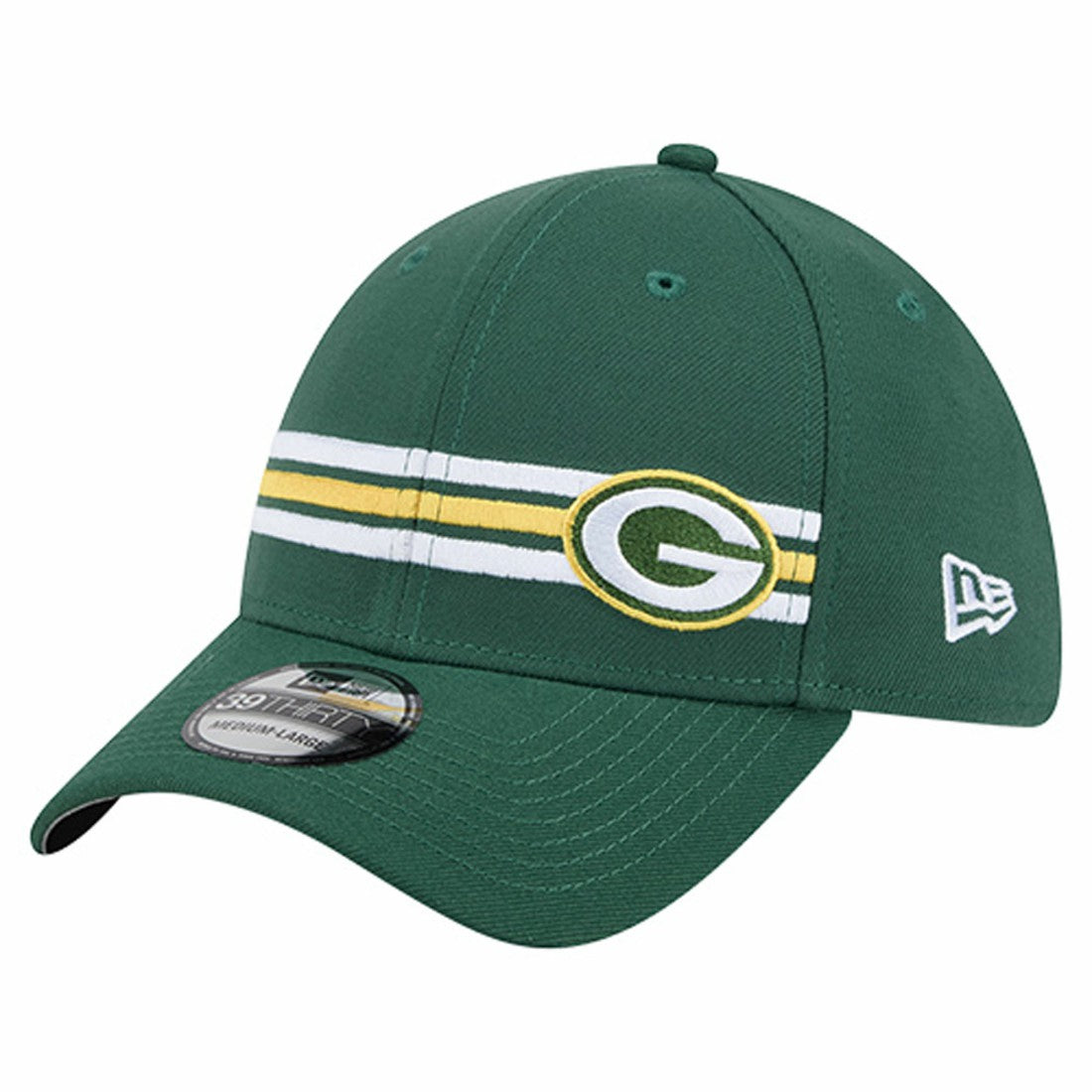 Green Bay Packers New Era Stripes 39THIRTY Flex Hat - Green sale