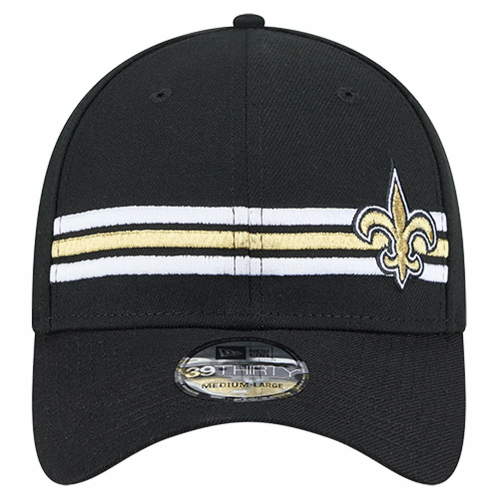 New Orleans Saints New Era Stripes 39THIRTY Flex Hat - Black online