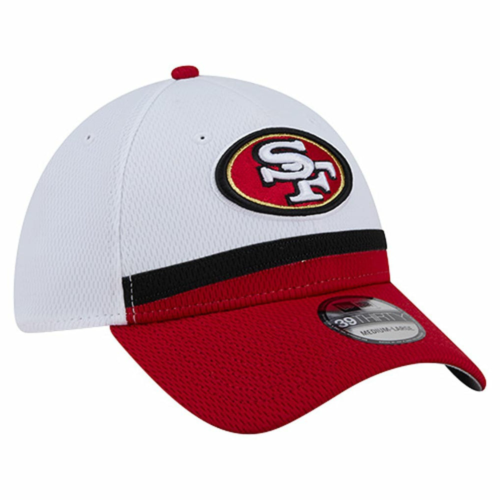 San Francisco 49ers New Era Dashmark Rays 39THIRTY Flex Hat - White/Scarlet on sale