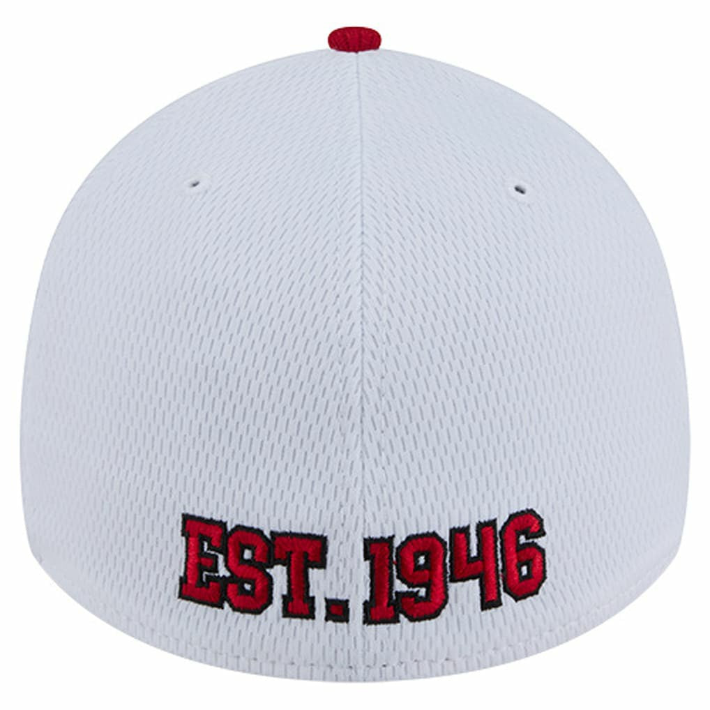 San Francisco 49ers New Era Dashmark Rays 39THIRTY Flex Hat - White/Scarlet on sale