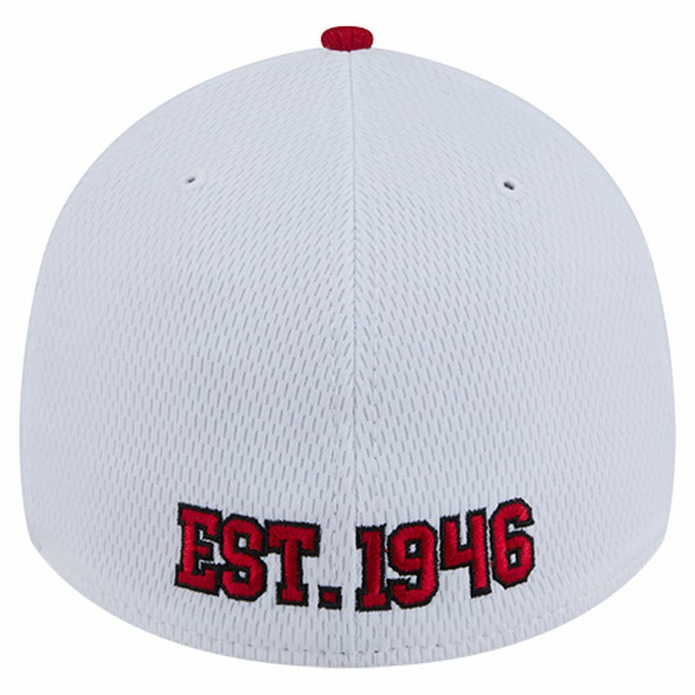 San Francisco 49ers New Era Dashmark Rays 39THIRTY Flex Hat - White/Scarlet on sale