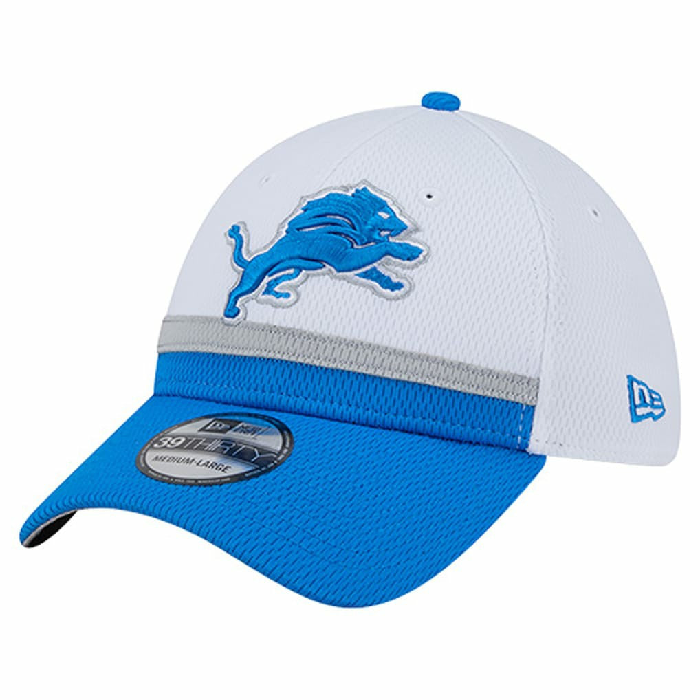 Detroit Lions New Era Dashmark Rays 39THIRTY Flex Hat - White/Blue on sale