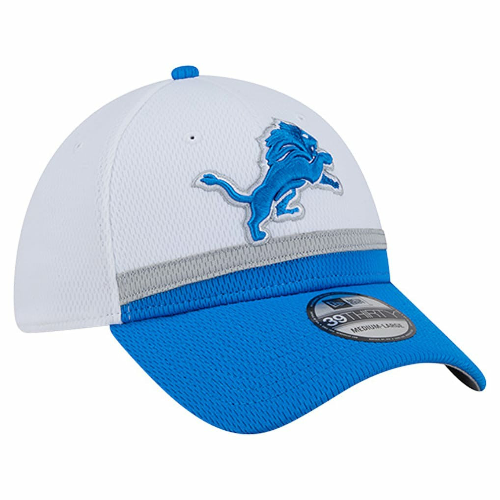 Detroit Lions New Era Dashmark Rays 39THIRTY Flex Hat - White/Blue on sale
