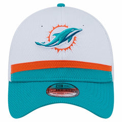 Miami Dolphins New Era Dashmark Rays 39THIRTY Flex Hat - White/Aqua for sale